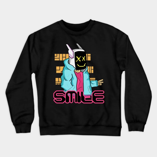 Tecno smile Crewneck Sweatshirt by dedeath